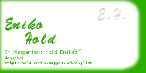 eniko hold business card